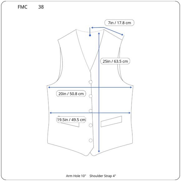 FMC Black Leather Button Side Tassel 2 Inside & Outside Pockets Size 38 Vest - Picture 2 of 12